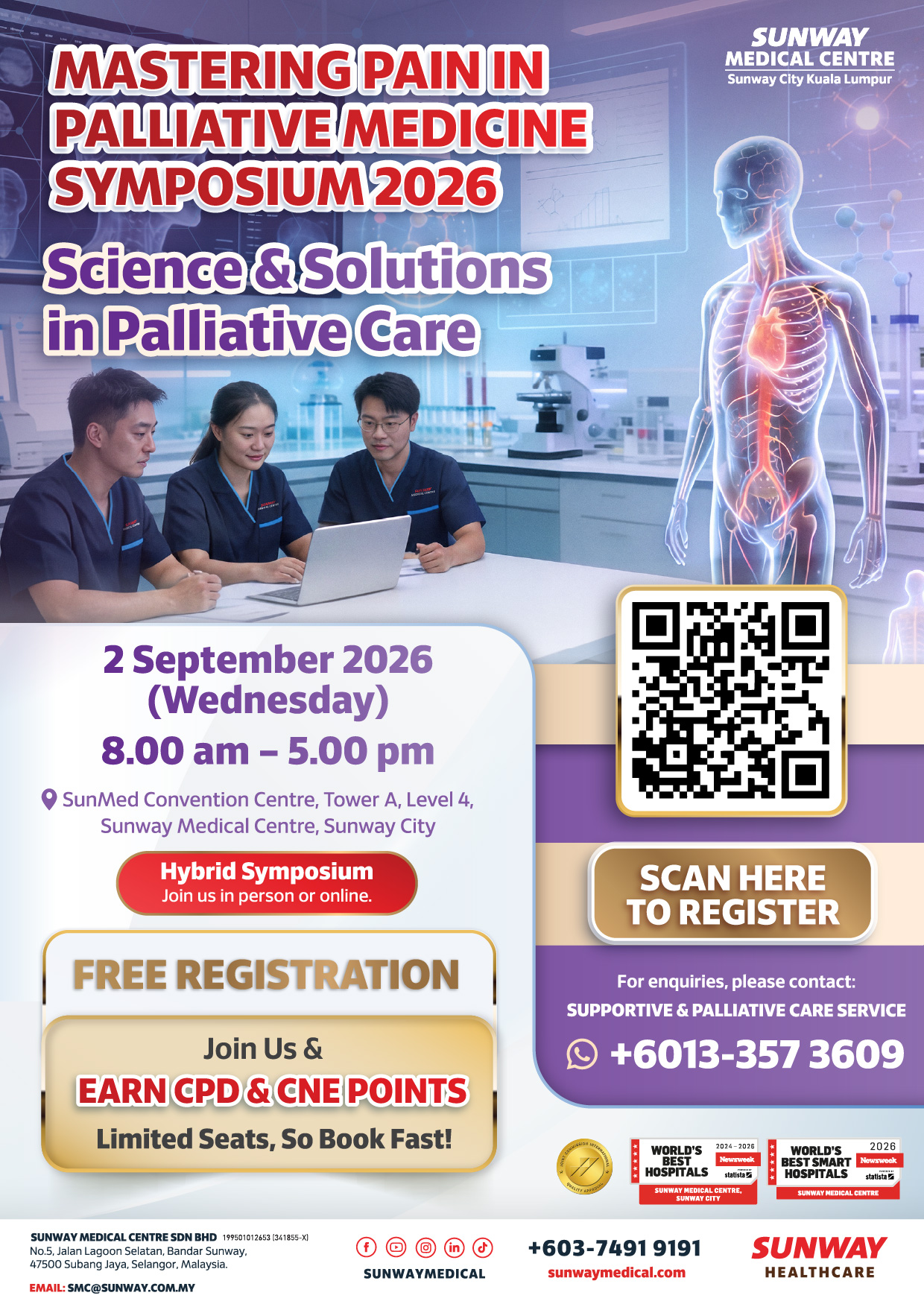 Mastering Pain in Palliative Medicine Symposium 2026, themed “Science & Solutions in Palliative Care banner image