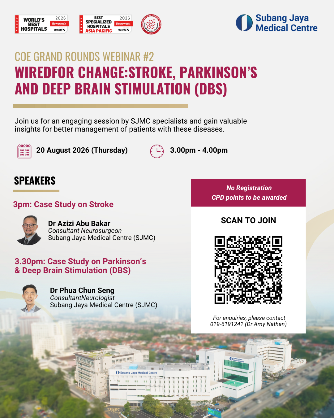 COE GRAND ROUNDS WEBINAR #2 WIRED FOR CHANGE: STROKE, PARKINSON'S AND DEEP BRAIN STIMULATION (DBS) banner image